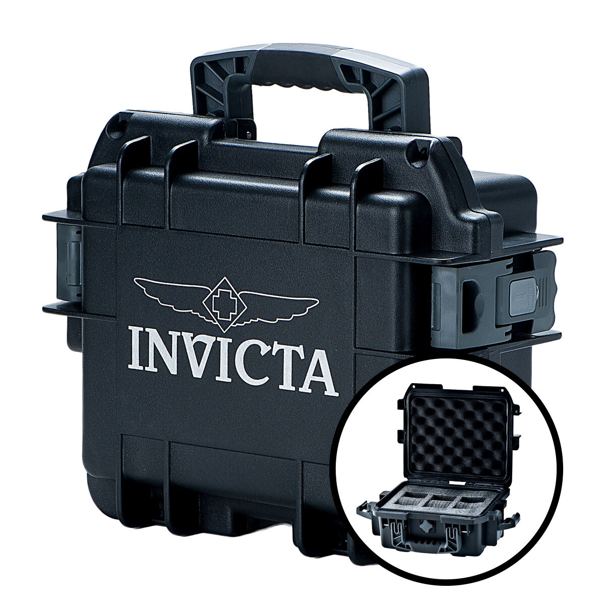 Brand New Invicta BLACK 3 Slot IMPACT RESISTANT Collector Box