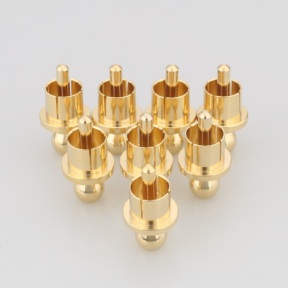 8Pcs Gold Plated Plug RCA Cap Short-Circuit Socket Phono Connector Protect Cover