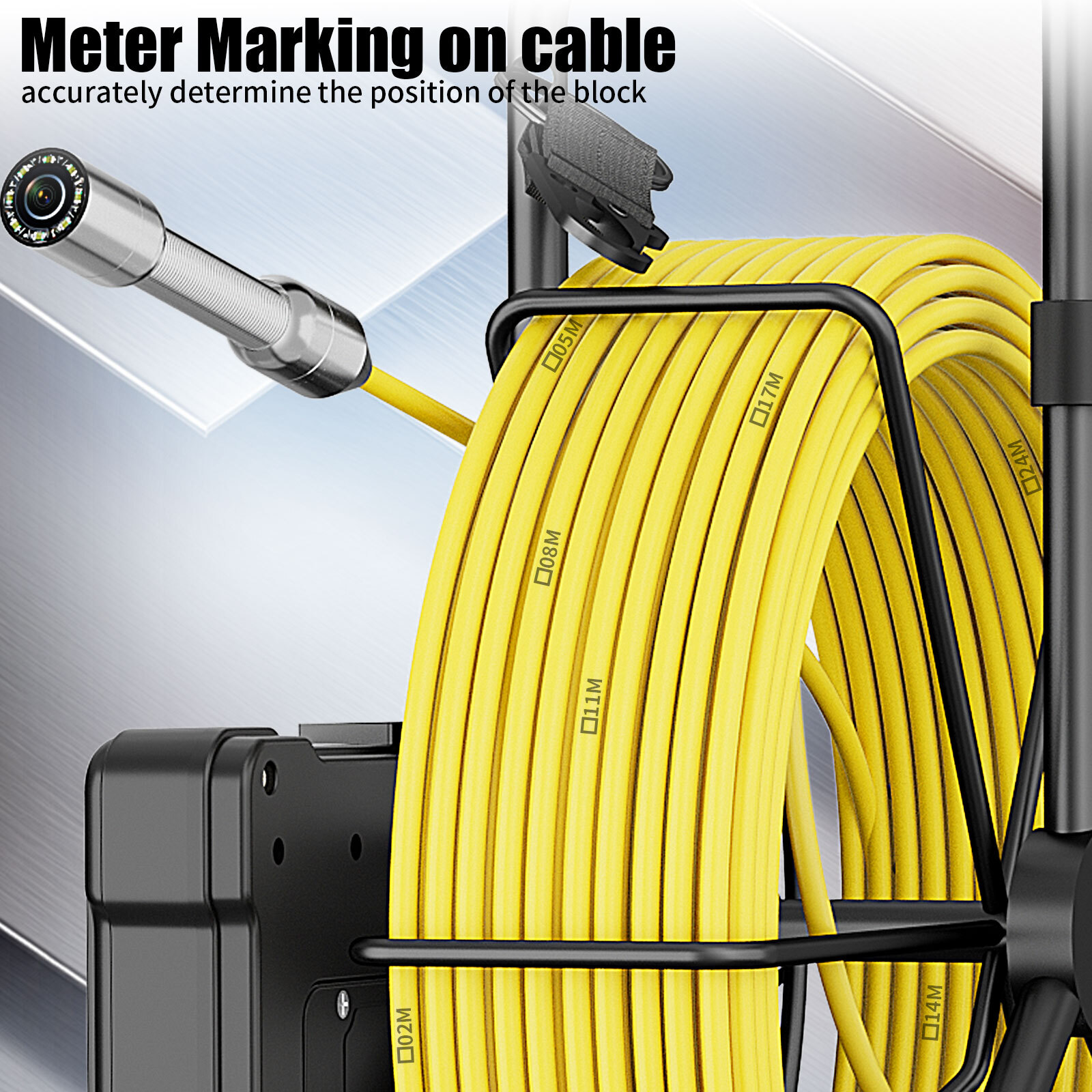 40m 7inch Sewer Camera Pipe Inspection Camera Drain Industrial Endoscope Camera