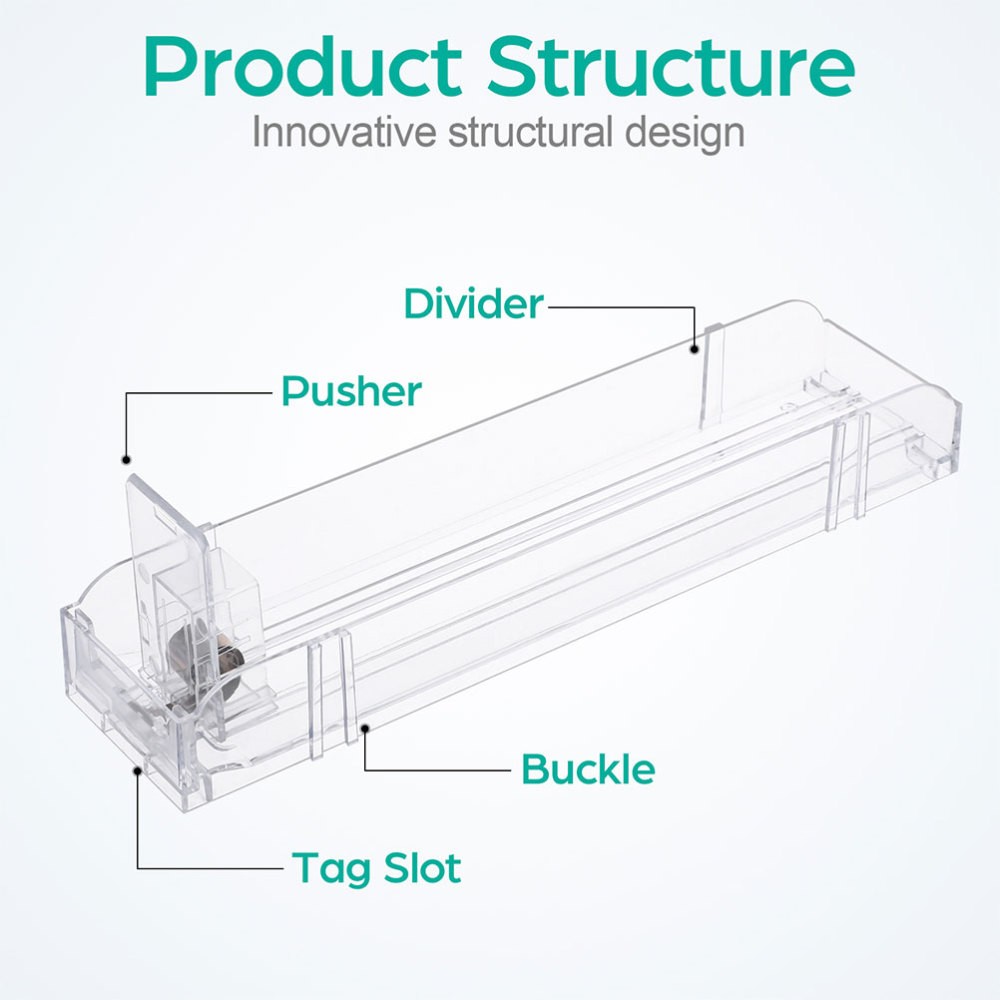 6 Pcs Shelf Drawer Dividers Automatic Cigarette Pusher Retail Organizer