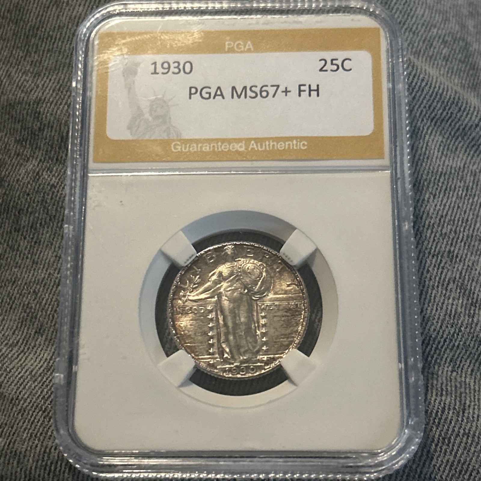 1930 25C FH Standing Liberty Quarter PGA