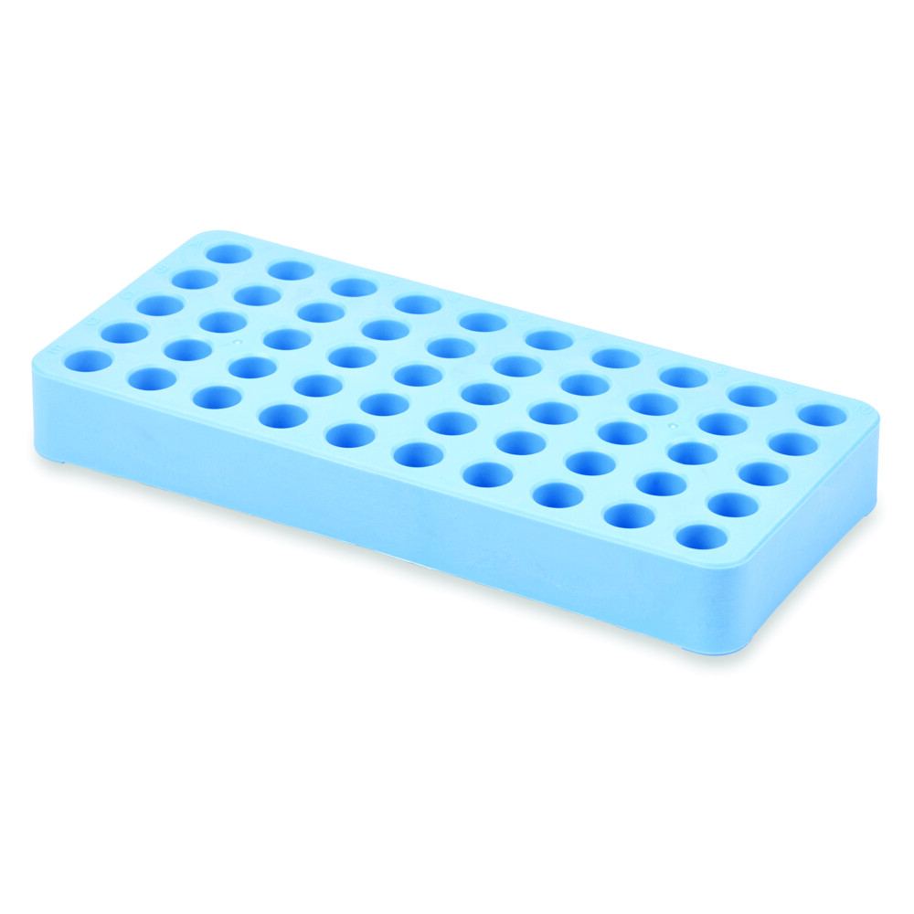 Cryotube Workstation Rack, 50 Holes, PP, Autoclavable, Blue (Case 50)