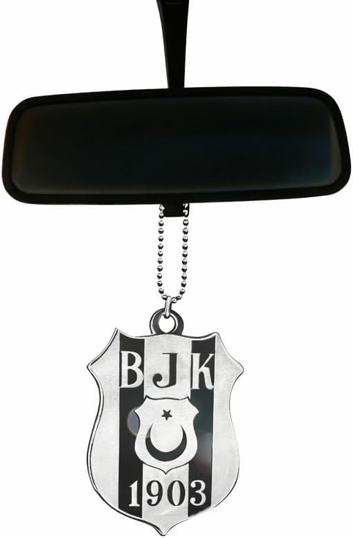 Besiktas 7x6cm Rear View Mirror Pendant Car Acrylic Car Pendant 30cm Chain