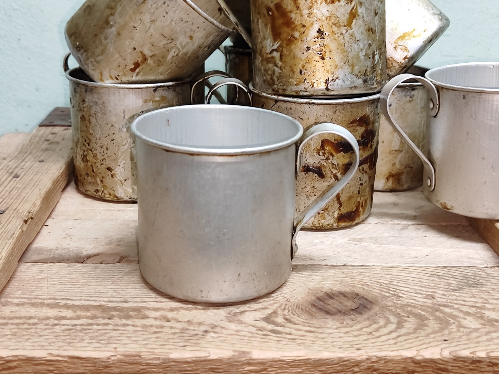 WW2 Soviet Aluminium Cup. Original USSR Russian Army Cup Soldier Mug 1939