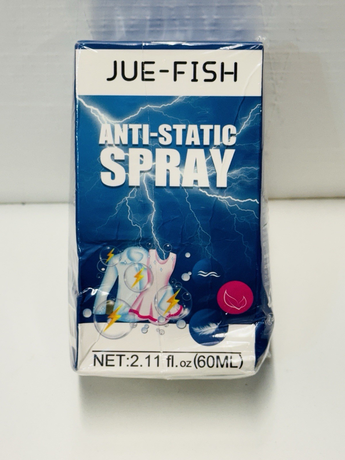 JUE-FISH Anti Static Spray 60ml Clothes Fabric Static Guard Travel Mini Size New