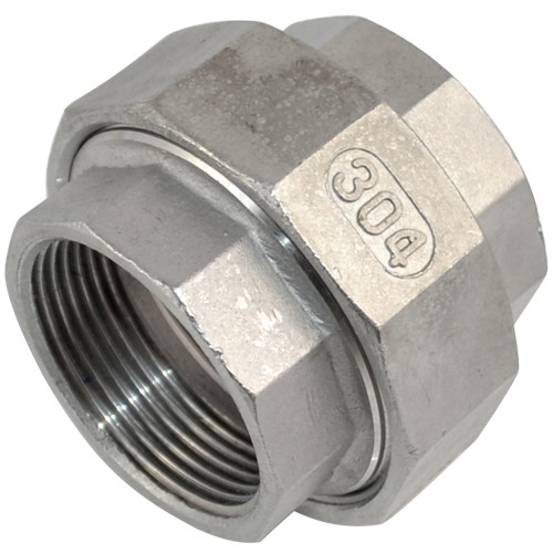 1-1/2" 1.5 inch NPT Female threaded Union Coupling Pipe Fitting stainless SS 304