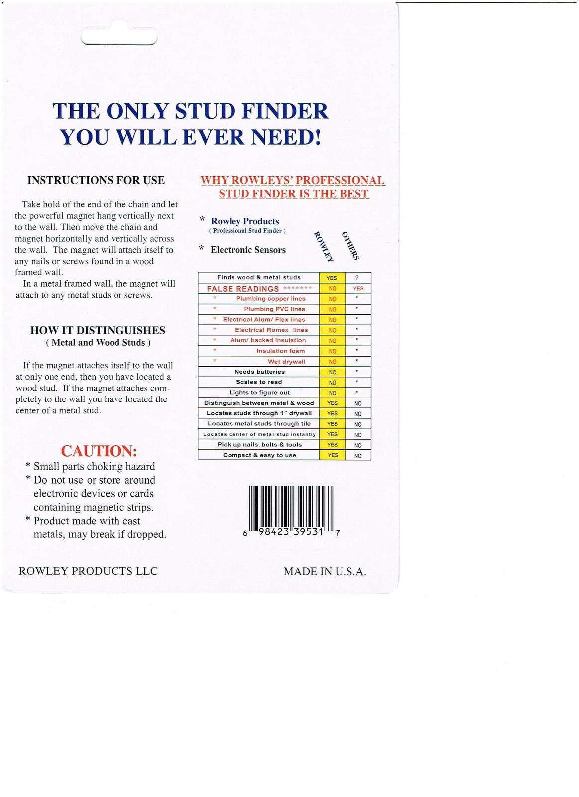 Rowley 39001 Professional Stud Finder