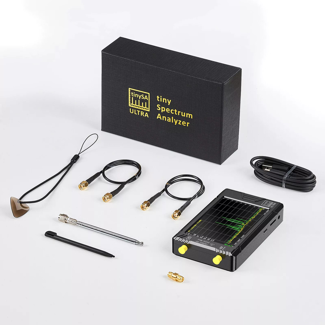 DT TinySA Ultra Spectrum Analyzer, 4.0 Inches 100kHz to 5.3GHz Handheld 32GB