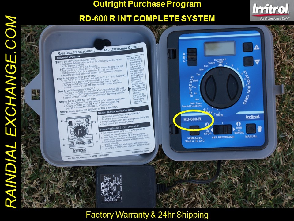 NEW INTERIOR Irritrol / Hardie Rain Dial RD-600 R / RD-600 INT SYS -5yr WARRANTY
