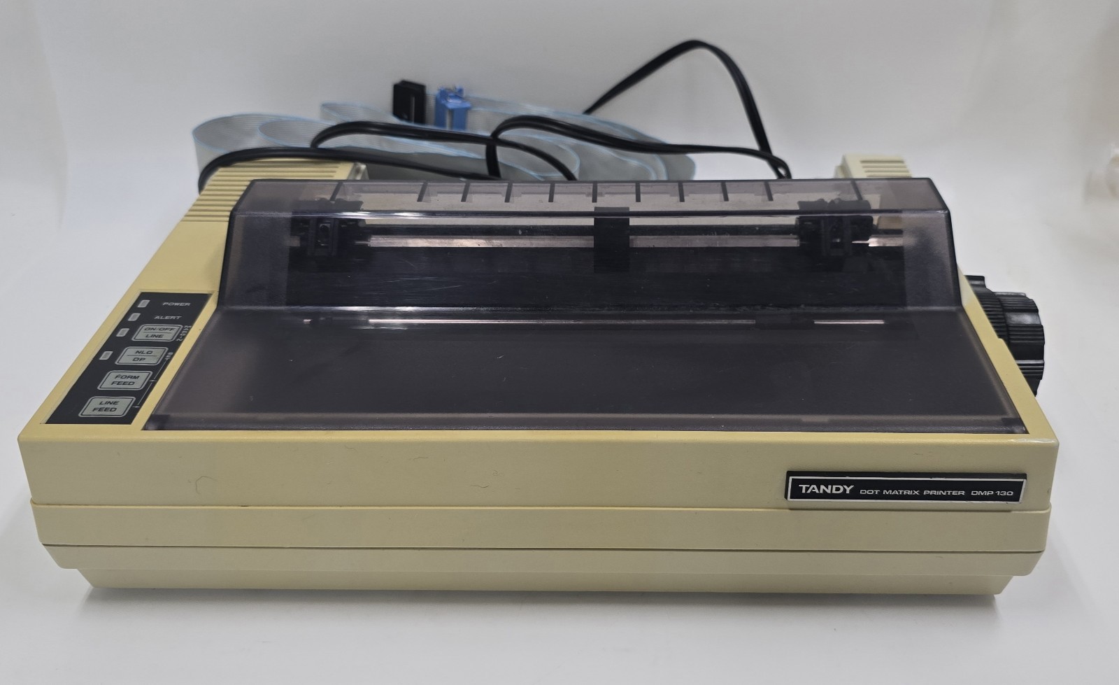 Vintage Tandy DMP 130 Dot Matrix Computer Printer Model 26-1280 Powers On READ