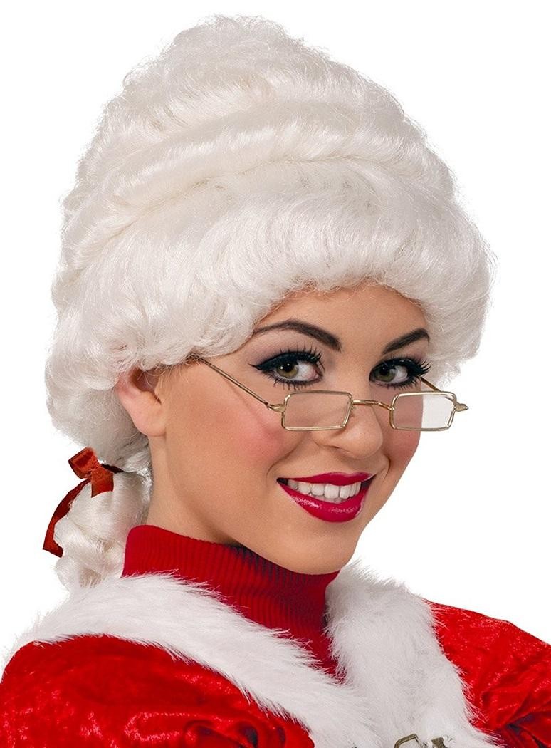 Mrs. Claus Wig Christmas Fancy Dress Up Halloween Deluxe Adult Costume Accessory