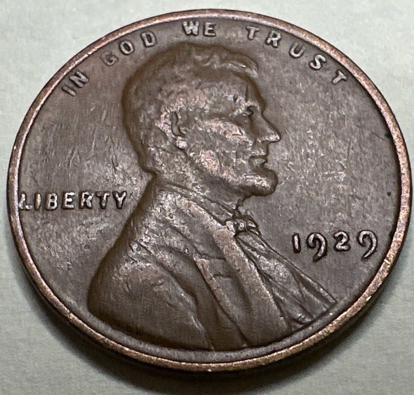 1929 1C BN Lincoln Cent WHEAT PENNY 9832N