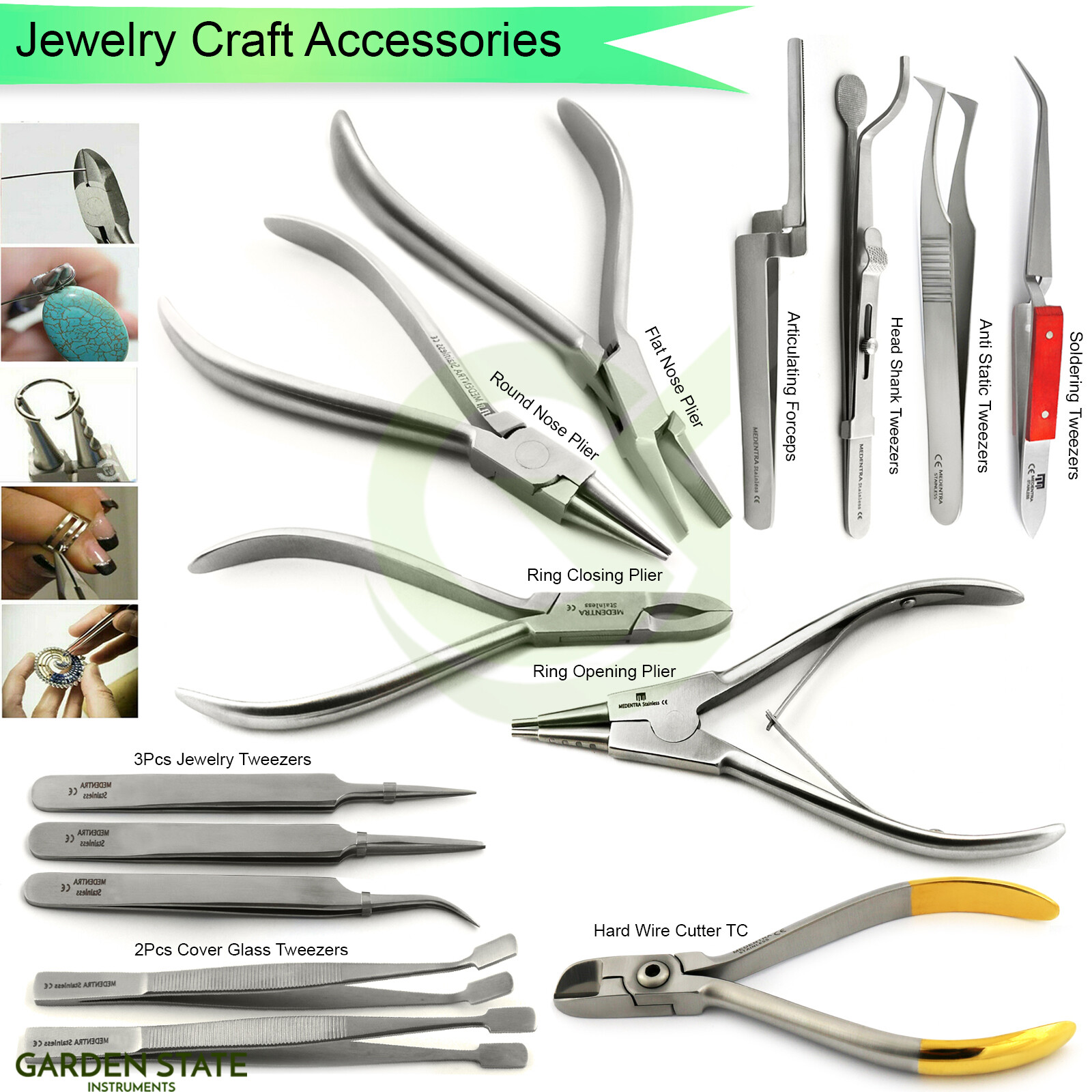 Jewelry Making Tools Ring Opening Plier Bead Tweezer Closing Ball Ring Soldering