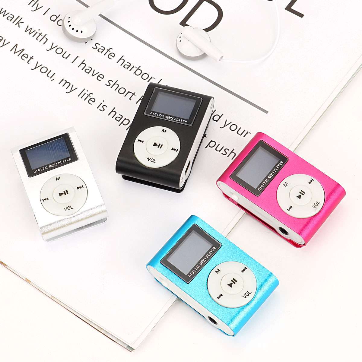 Mini MP3 Music Player With Digital LCD Screen Mini Clip Support 32GB Micro SD