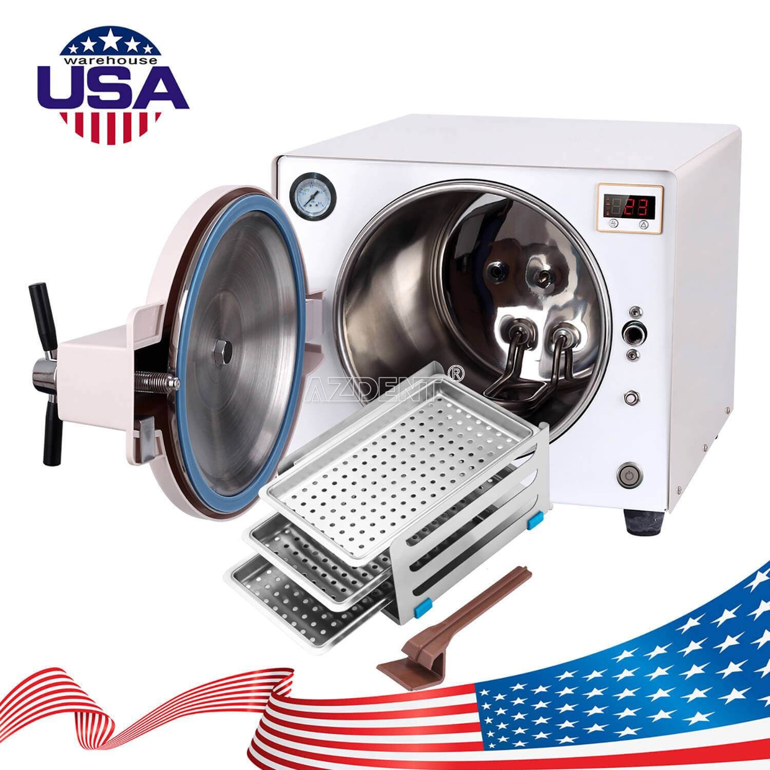 Medical Dental 18L Autoclave Sterilizer Vacuum Steam Sterilization Automatically