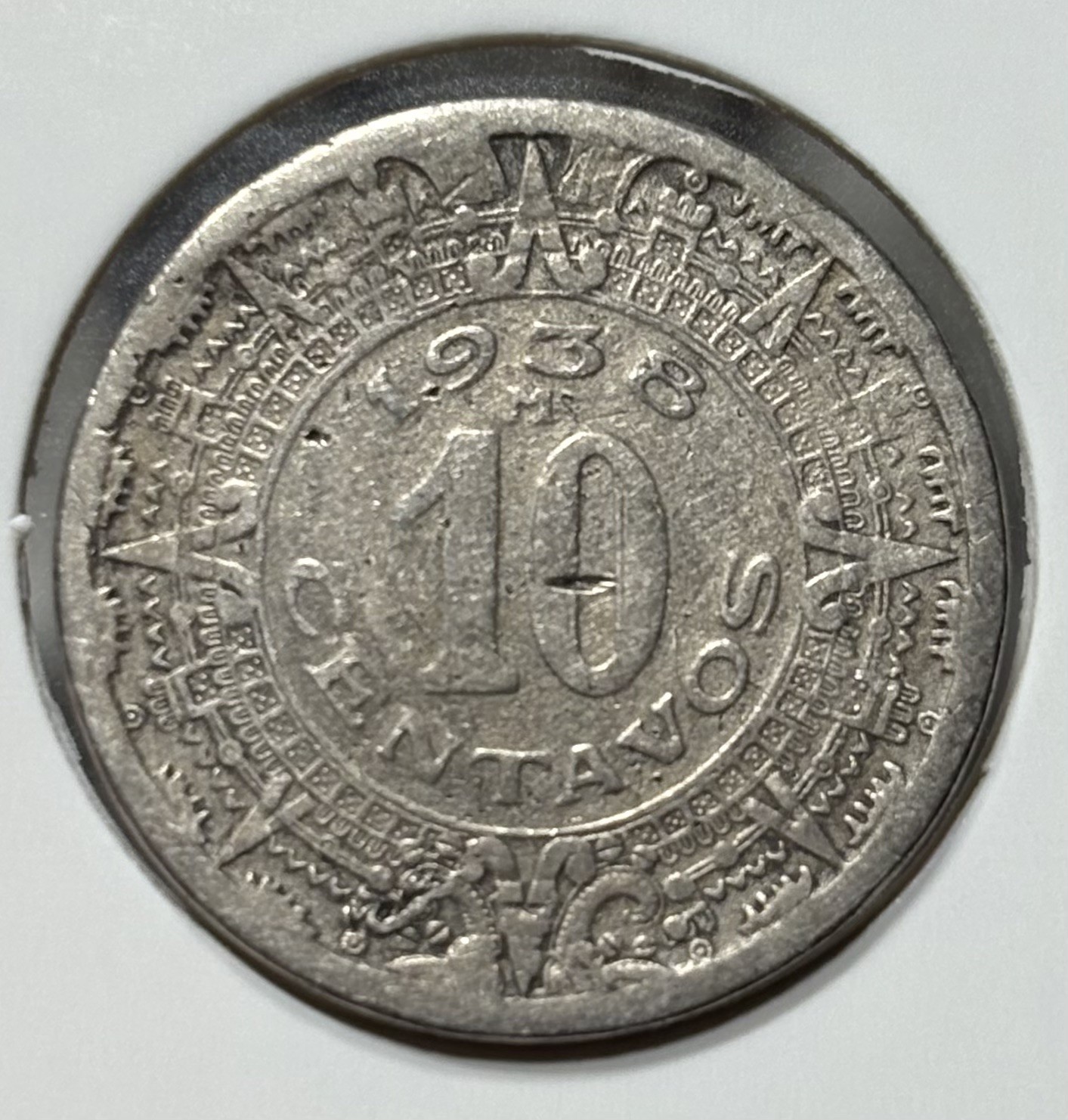 1938 Mexico 10 Centavos Ten