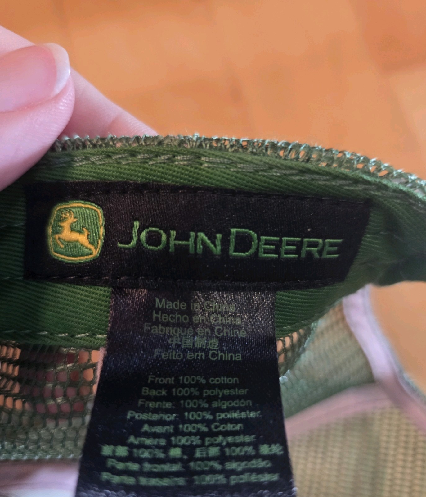 Womens John Deere Unique Hat/Cap Genuine John Deere tag Adustable Back
