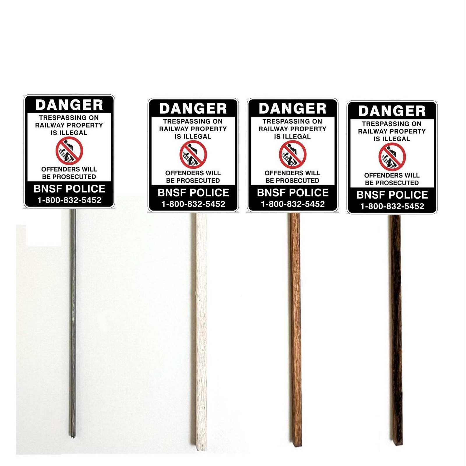 HO Scale - BNSF - No Trespassing - 2 Pack