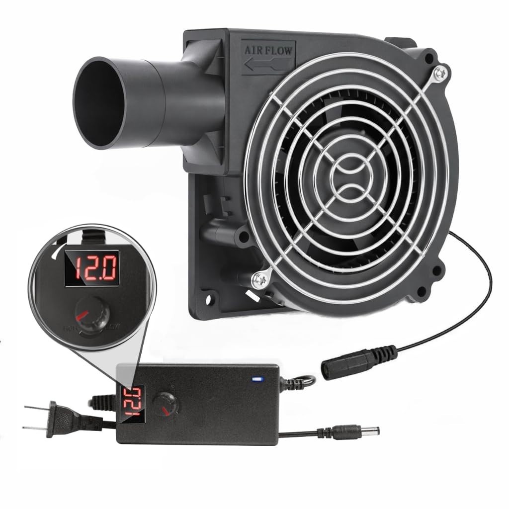 120mm Blower Fan with LED Speed Controller, 110V AC, IP54 Waterproof for DIY Coo