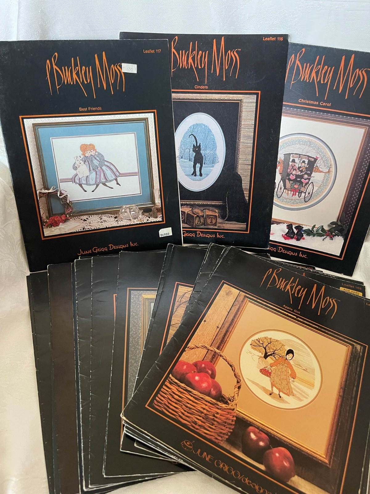 OOP - P Buckley Moss Cross Stitch leaflets - YOU CHOOSE!