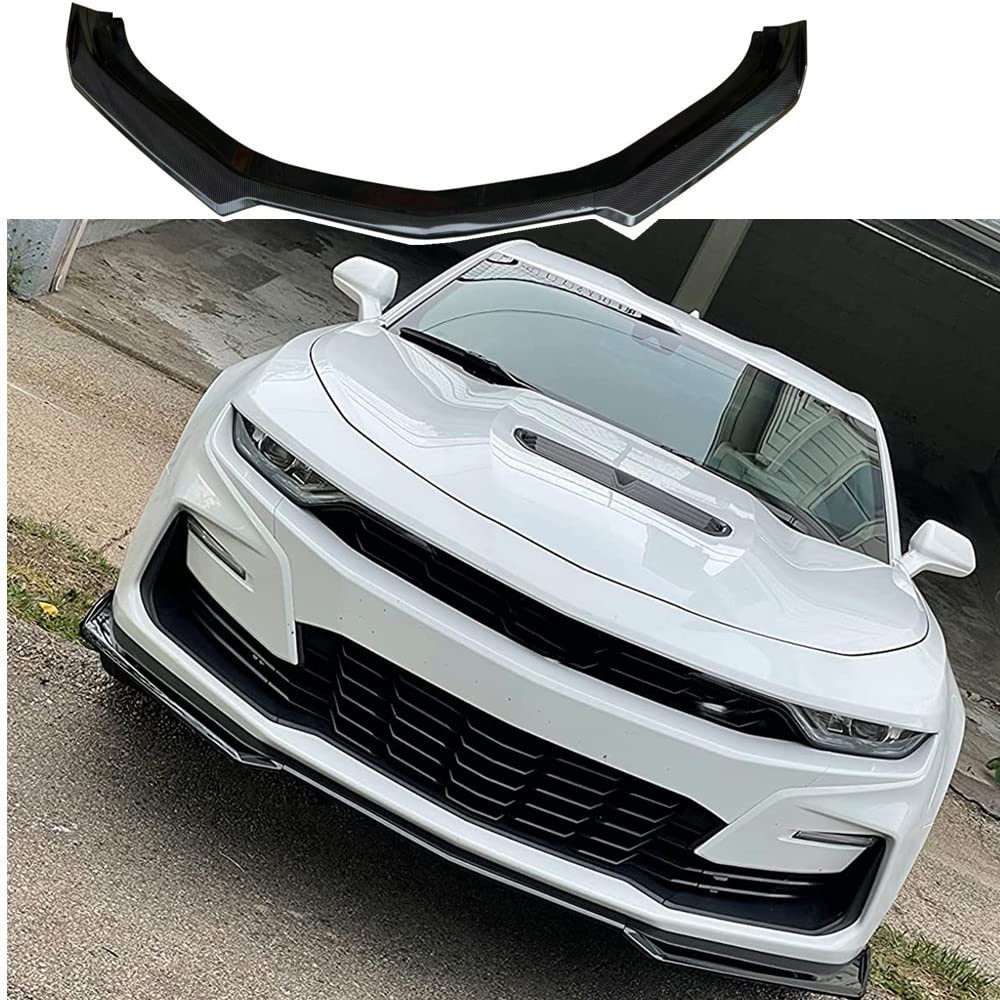Front Lip Splitter Carbon Fiber Style for 2016-2021 Camaro SS LS LT RS
