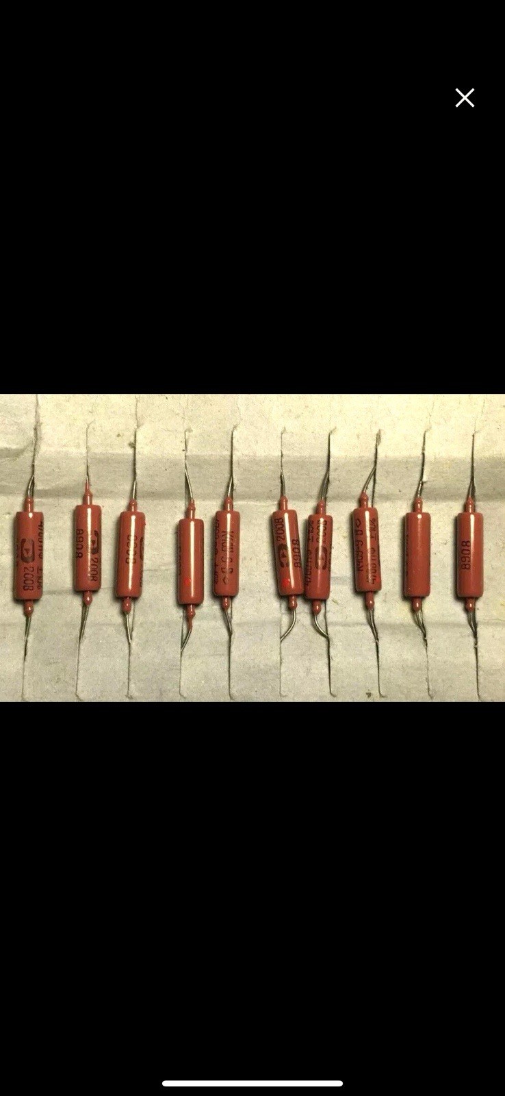 10pcs K40Y-9 K40U-9 3300pF 200V Audio Capacitors Paper in Oil PIO / NOS / Tested