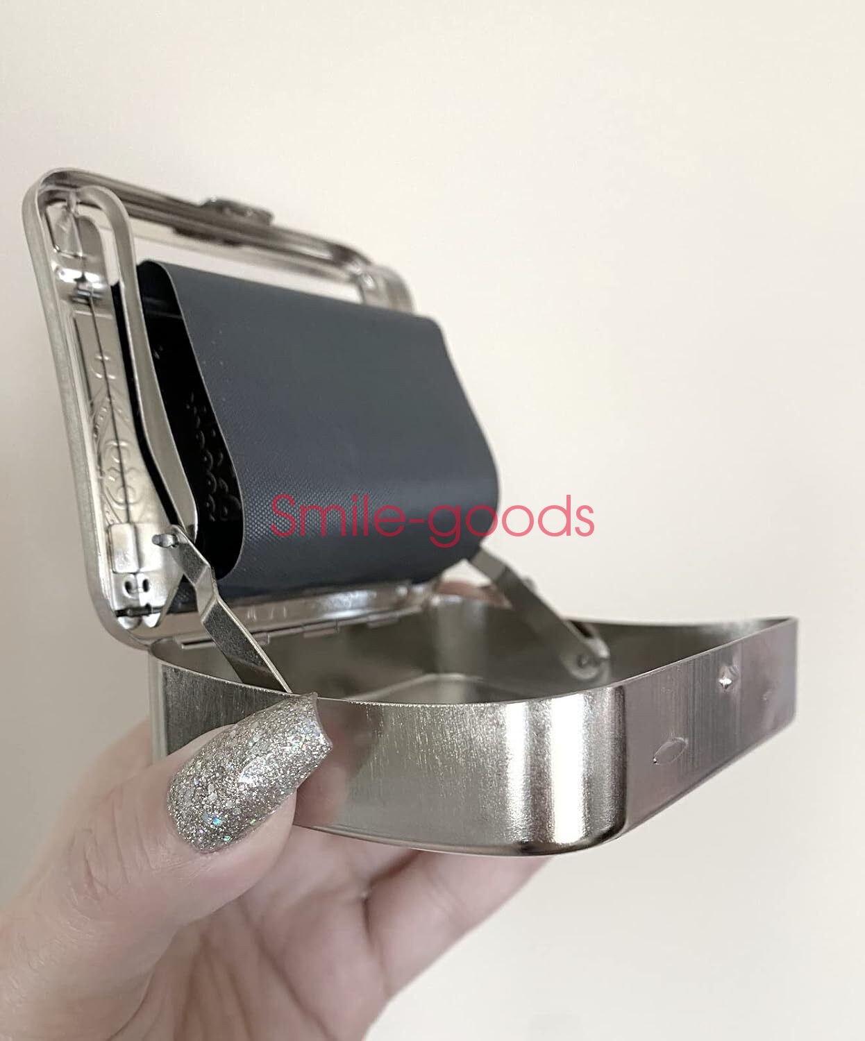SILVER AUTOMATIC ROLLING Machine Tin Box Metal Roller Cigarette Tobacco Roll 5PC