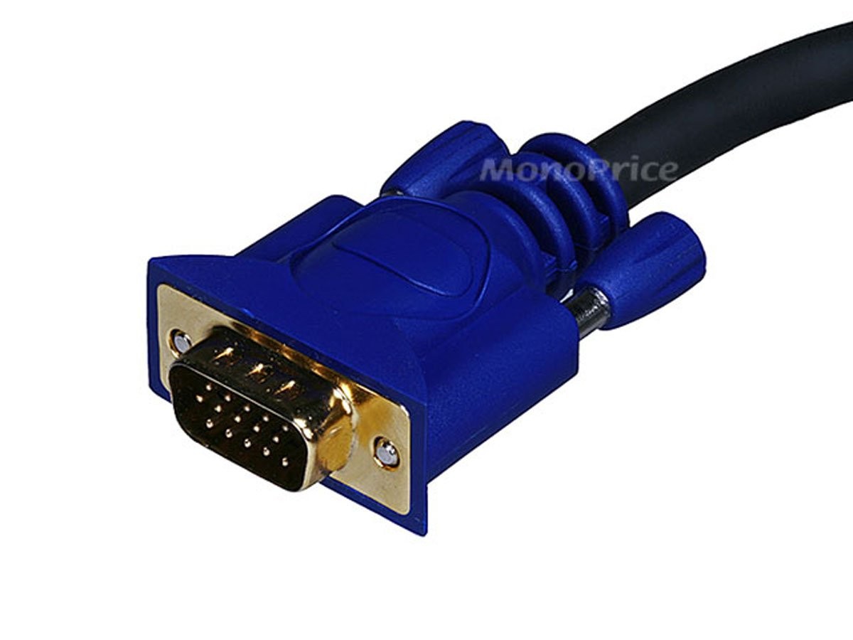 Monoprice 6ft VGA to 3 RCA Component Video Cable (HD15 - 3-RCA)