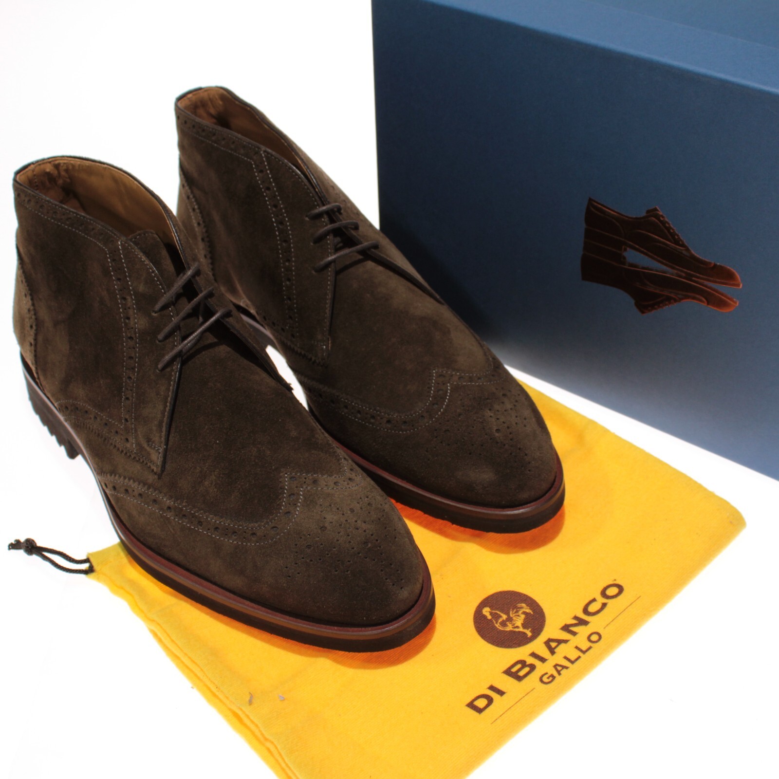 Di Bianco Gallo NWB Lazio Suede Chukka Boots Size 42.5 US 9.5 in Military Green