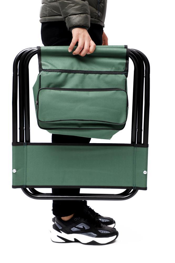 Sturdy and Durable 2-piece Folding Outdoor Chair with Storage Bag Portable Chair