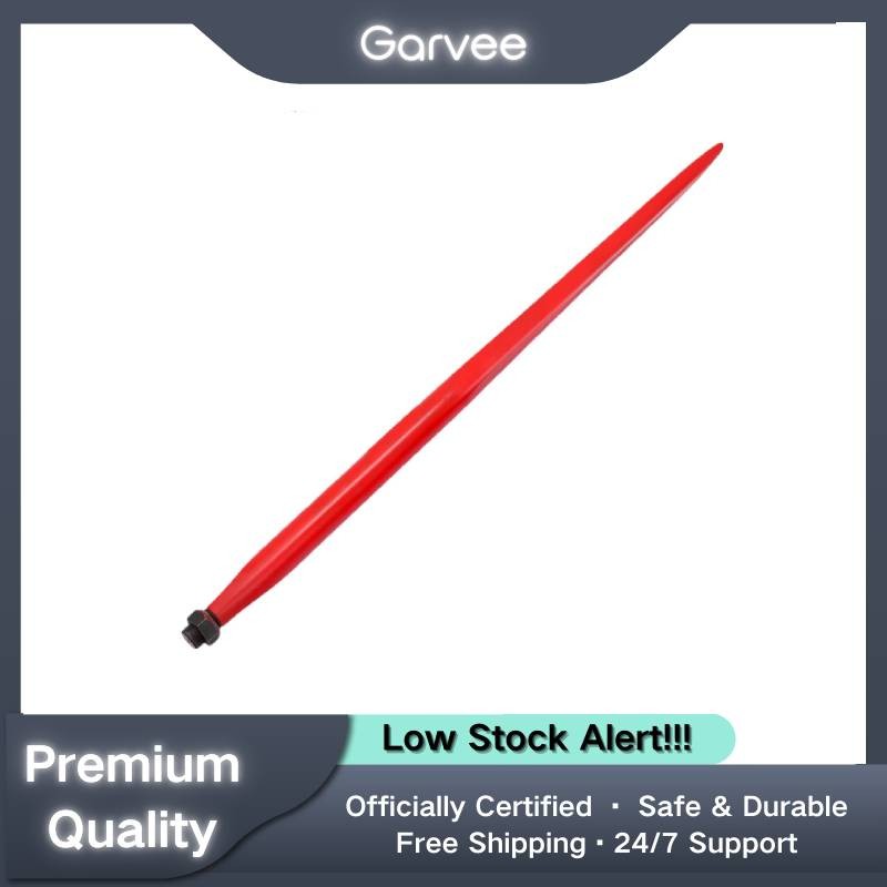 49" Hay Bale Spear 3000 Lbs Capacity Sharp Tapered Tip for Bobcat & Kubota Tract