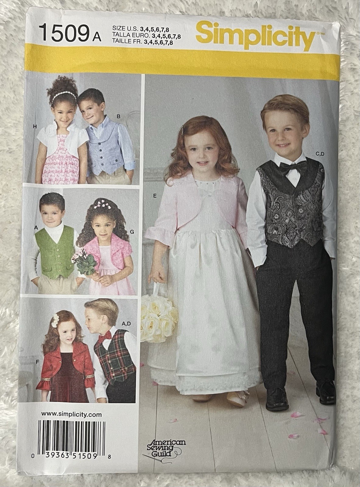 Simplicity 1509 Chold's Vest, Bolero and Bow Tie