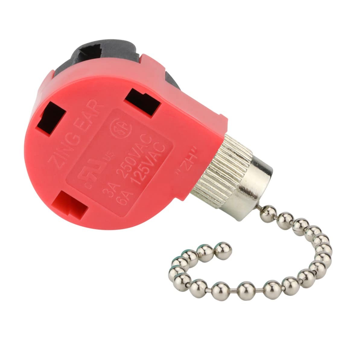 ZE 268S1 Ceiling Fan Switch Zing Ear 3 Speed 4 ZE-268S1 Nickel 1Pack