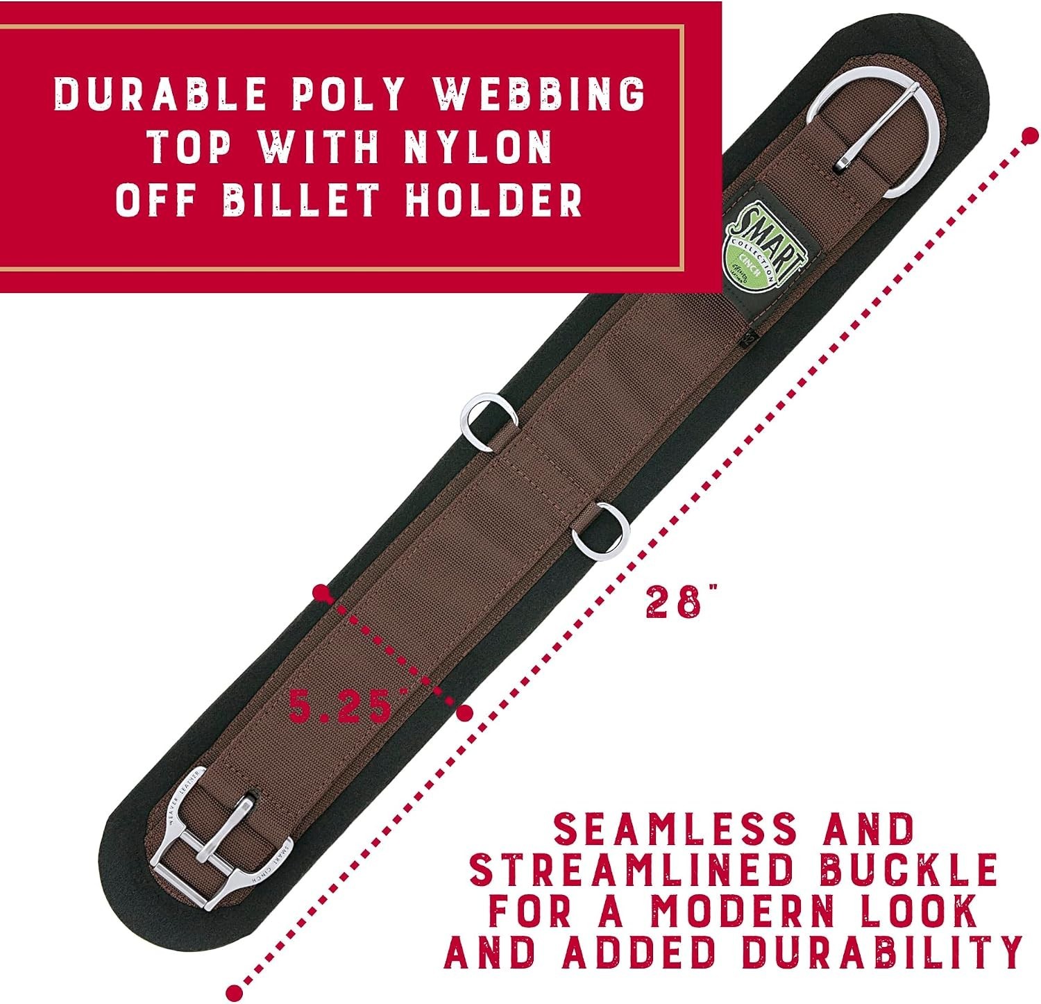 High Performance 28-inch Felt Lined Smart Cinch Brown Easy Tighten