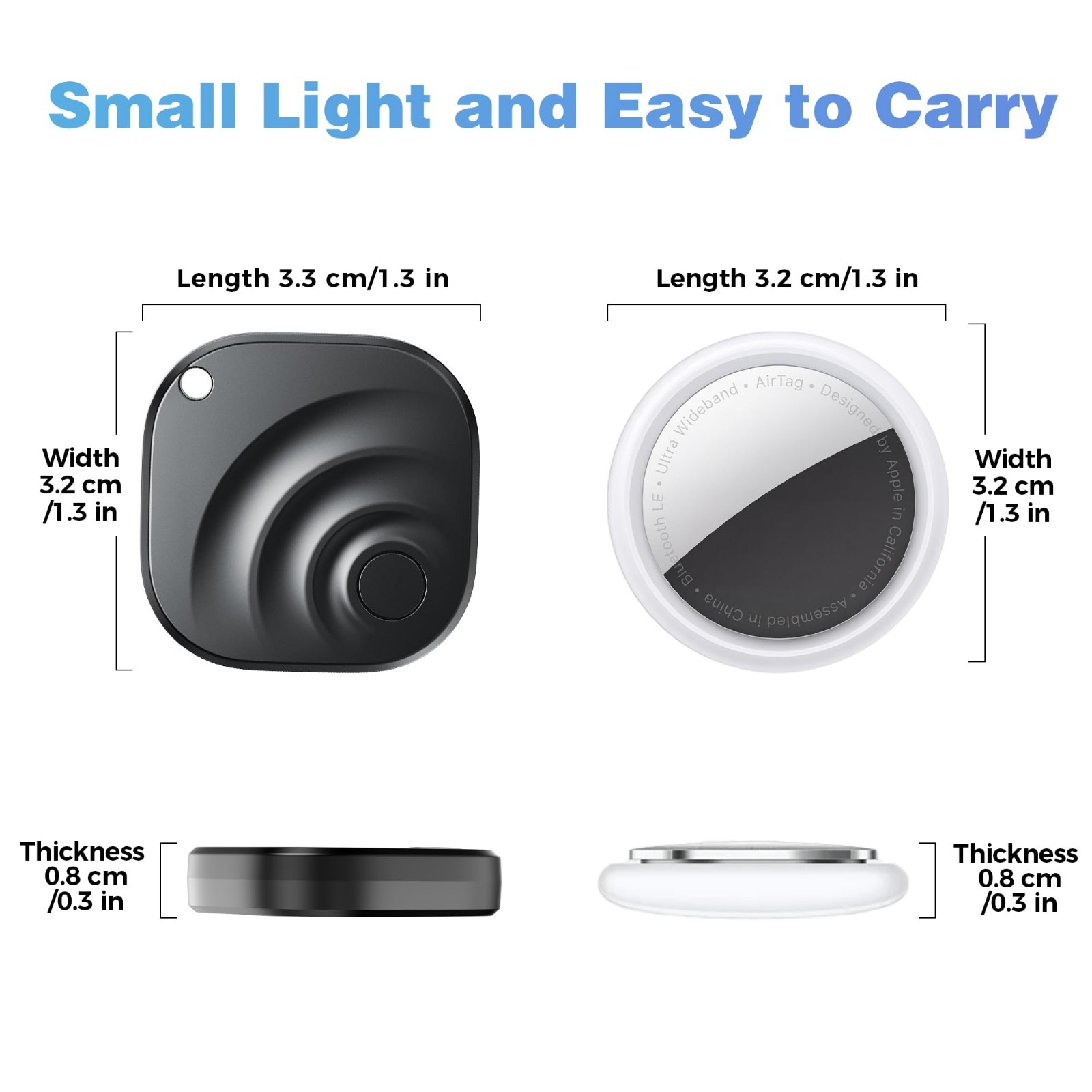 4 Pack Air Tags for Android - IP66 Waterproof Luggage Tracker, 2 Year Battery Li