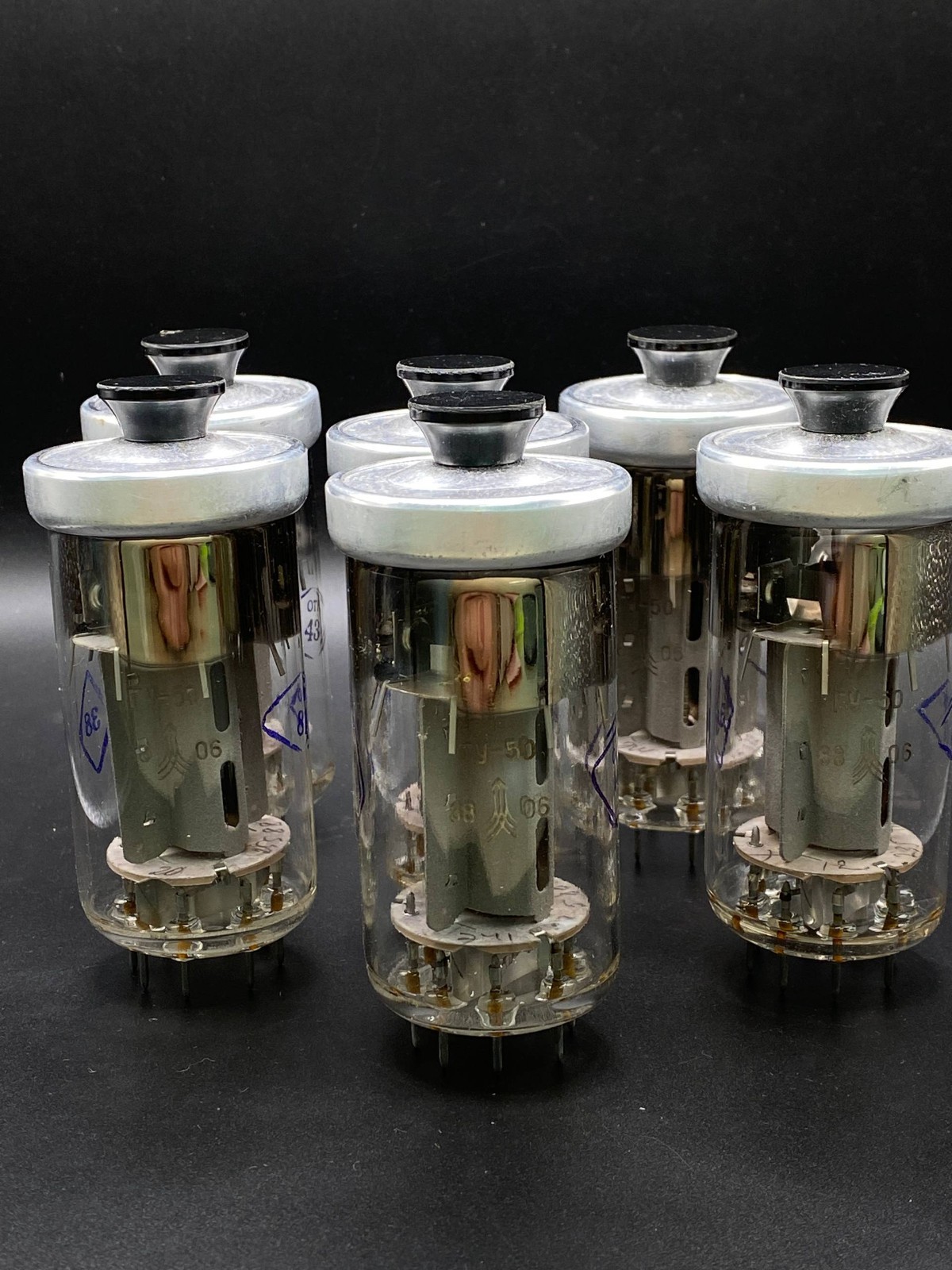 Lot Of 6 GU-50 Гу50 LS50 Vacuum pentode tube New Same Date 06/88