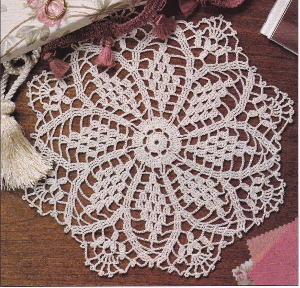 Crochet Pattern Instructions CROWN JEWELS DOILY