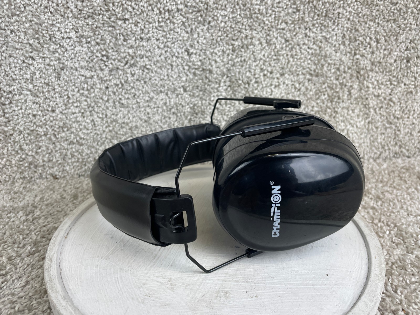 Champion Passive Noise Reduction Adjustable Foldable Ear Muffs Black