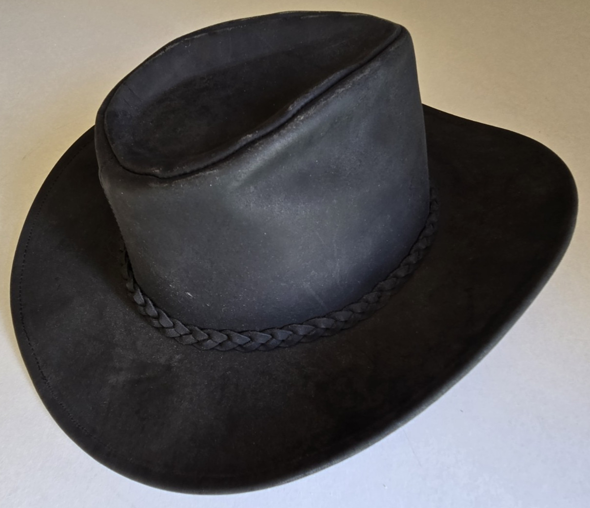 Jaxon Black 100% Leather Hat Large