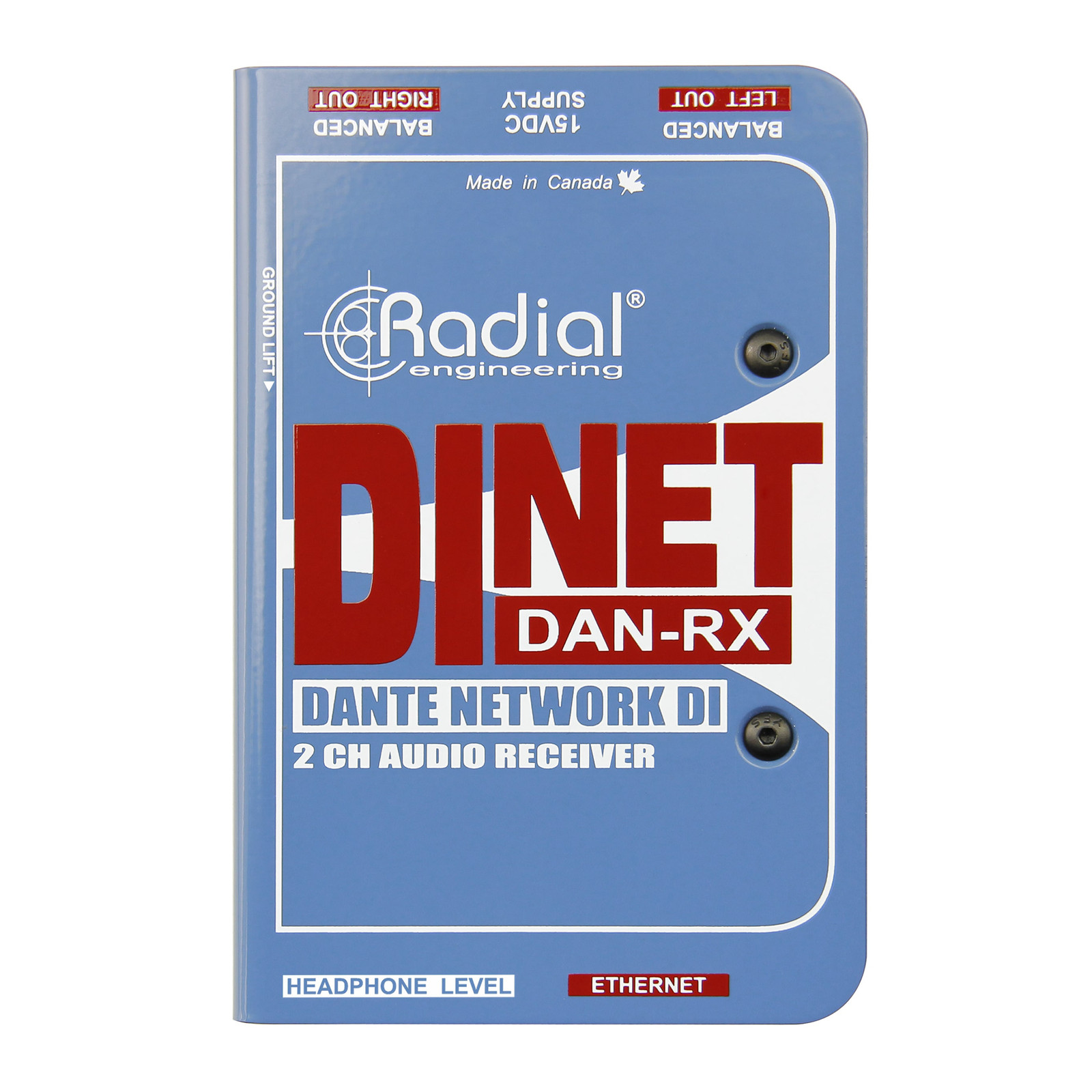 Radial DiNet DAN-RX 2-Channel Dante Network Receiver