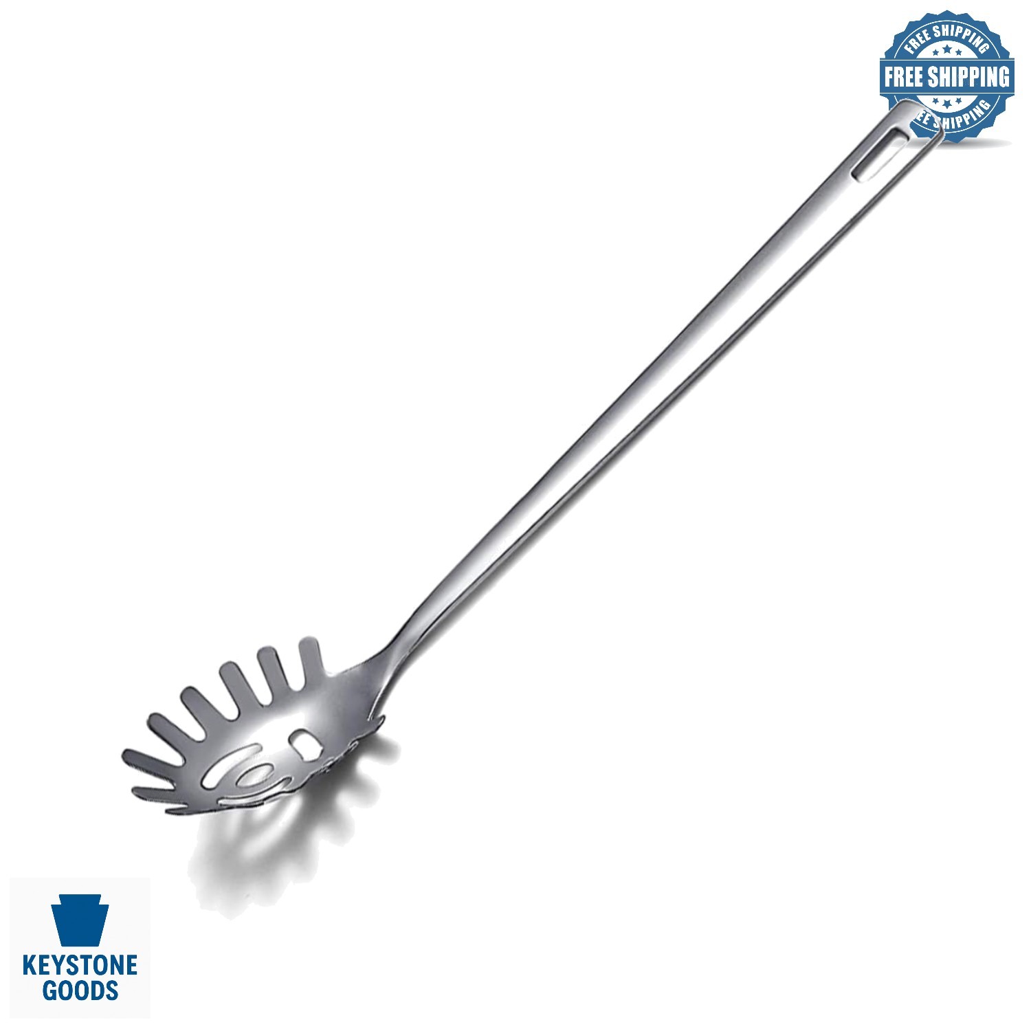 Stainless Steel Pasta Server - Dishwasher Safe, Mirror Finish, Durable, Easy ...