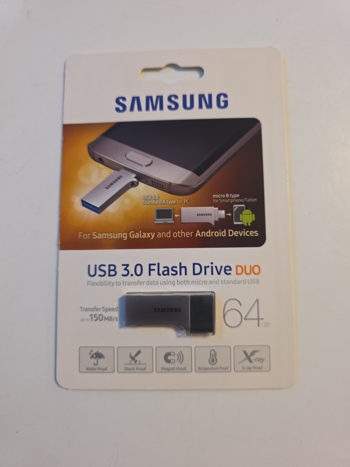 New Samsung USB 3.0 Flash Drive DUO 64GB MUF-64CB/AM