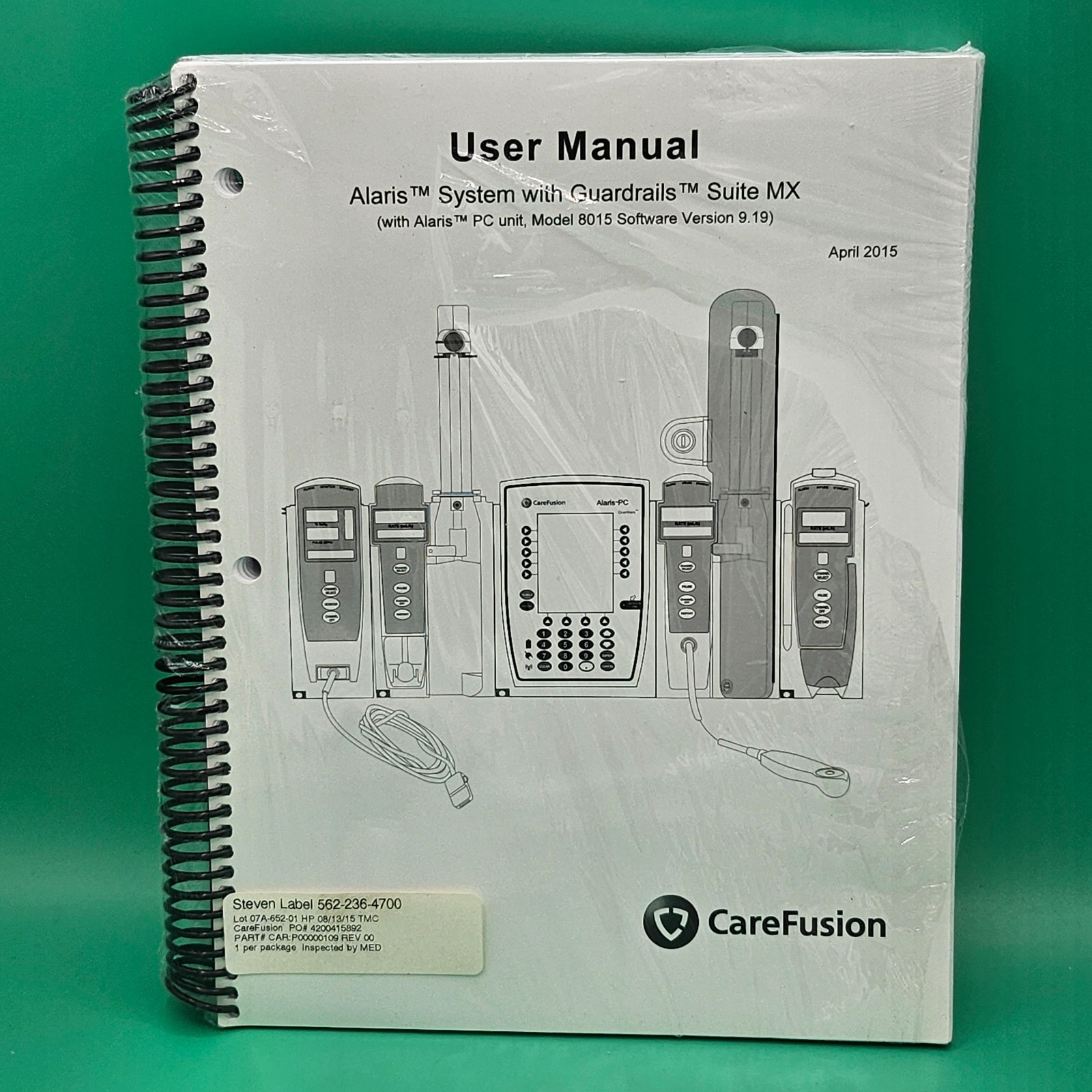 Alaris System With Guardrails 8015 Instruction Book User Manual 2015 SEALED