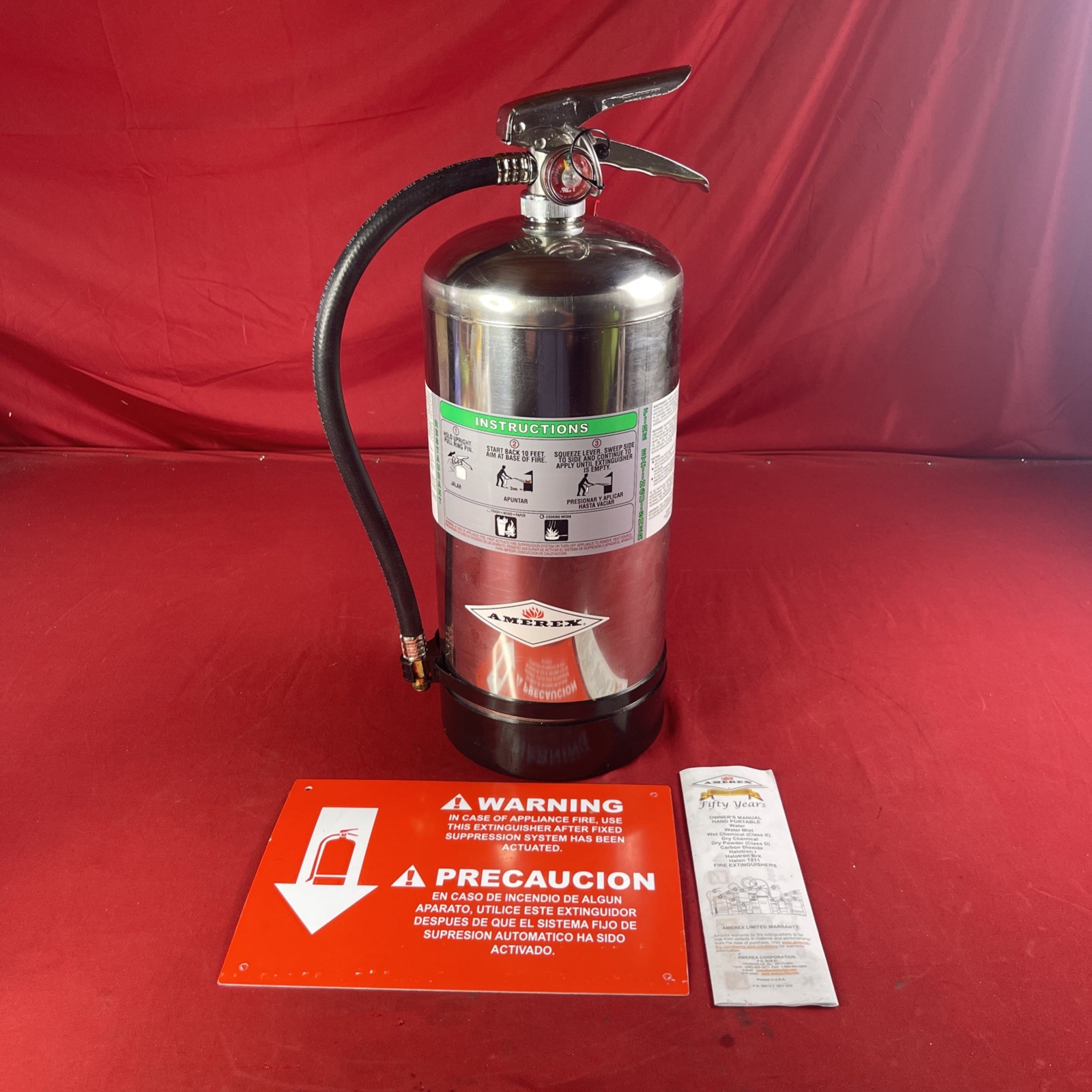 2026 Amerex C260 Class K Wet Chemical 6 Liter Kitchen Fire Extinguisher - Read!
