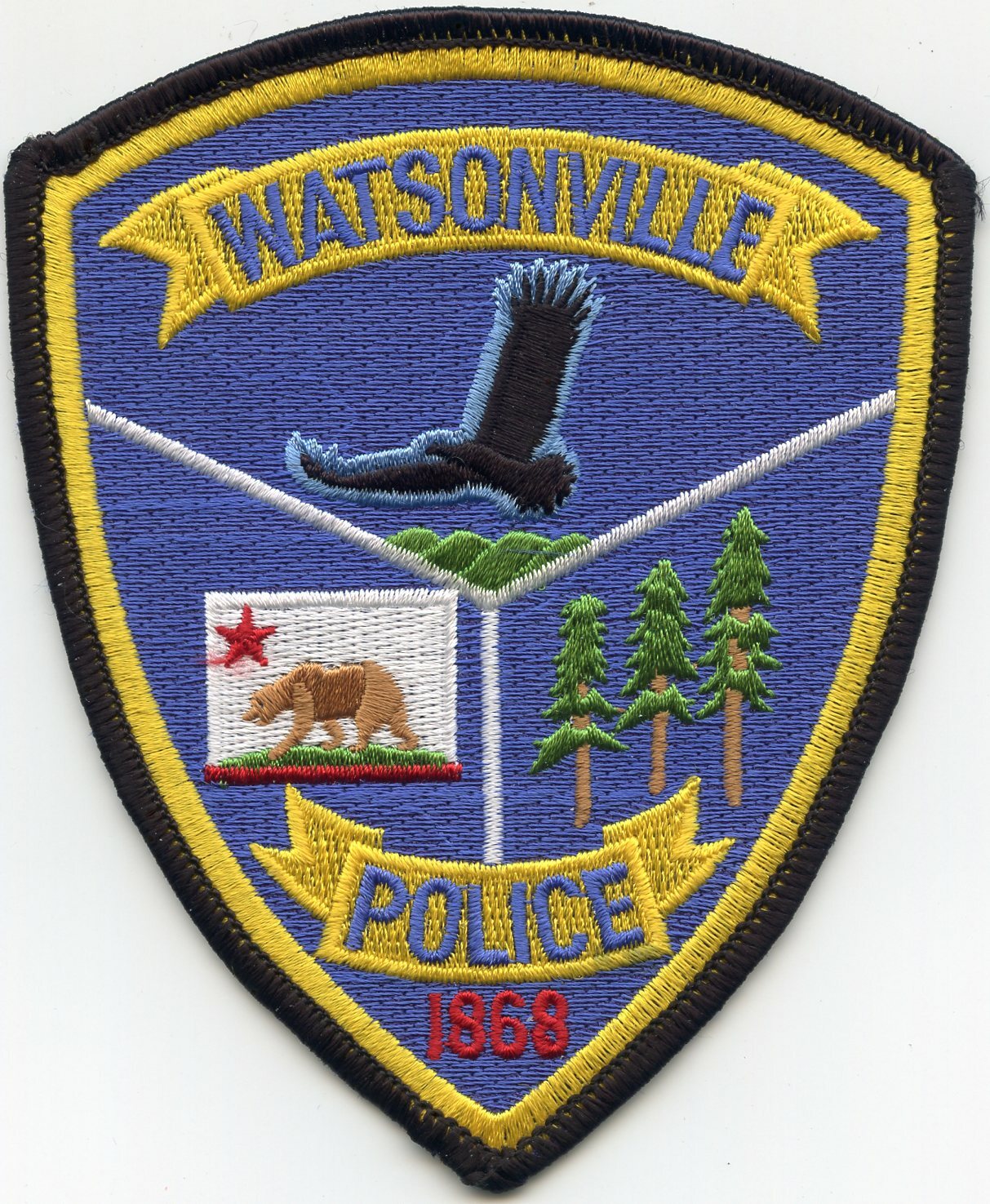 WATSONVILLE CALIFORNIA CA state flag POLICE PATCH