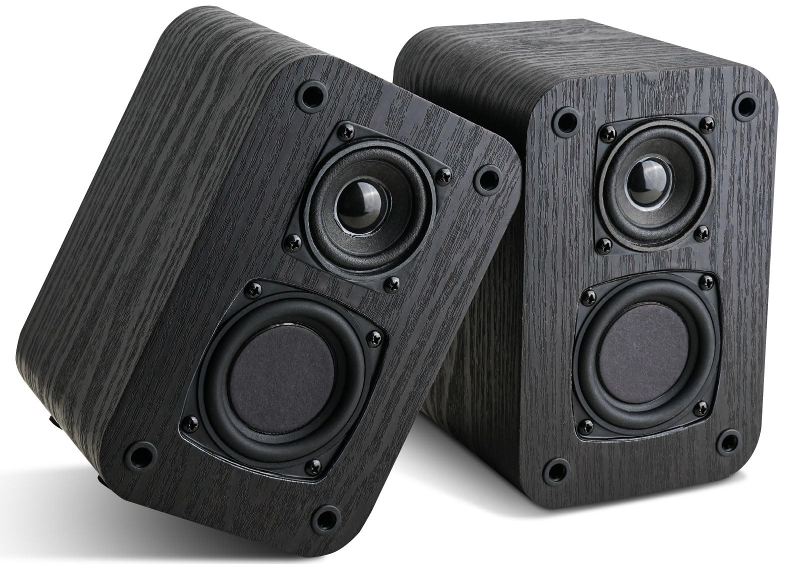 RIOWOIS Passive Bookshelf Speakers for Home Theater 2.75-inch Woofer, Black