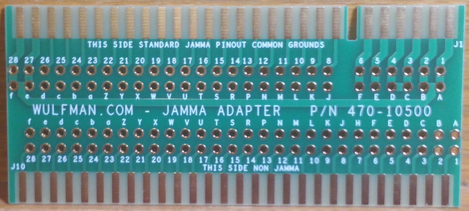 JAMMA Fingerboard adapter PCB