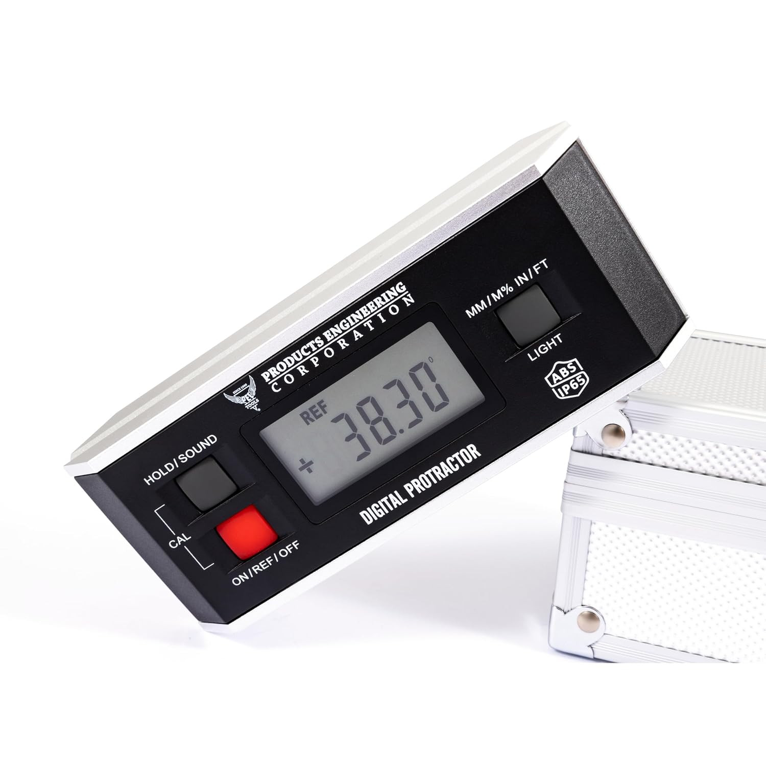 Digital Inclinometer, 360° Protractor Angle Finder Level | Magnetic V-Groove Bas