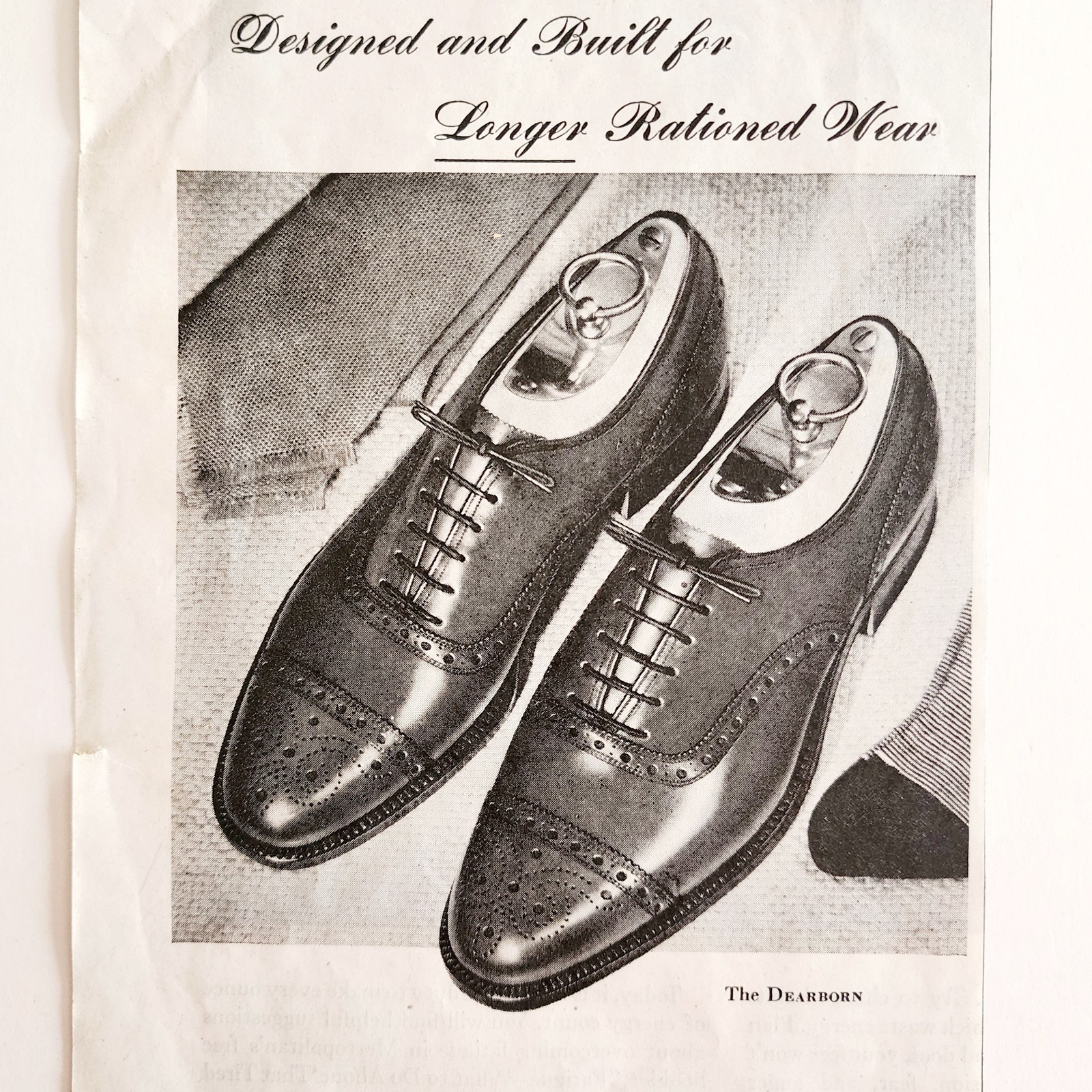 1944 Florsheim Shoes The Dearborn Advertisement Footwear Fashion DWJJ7