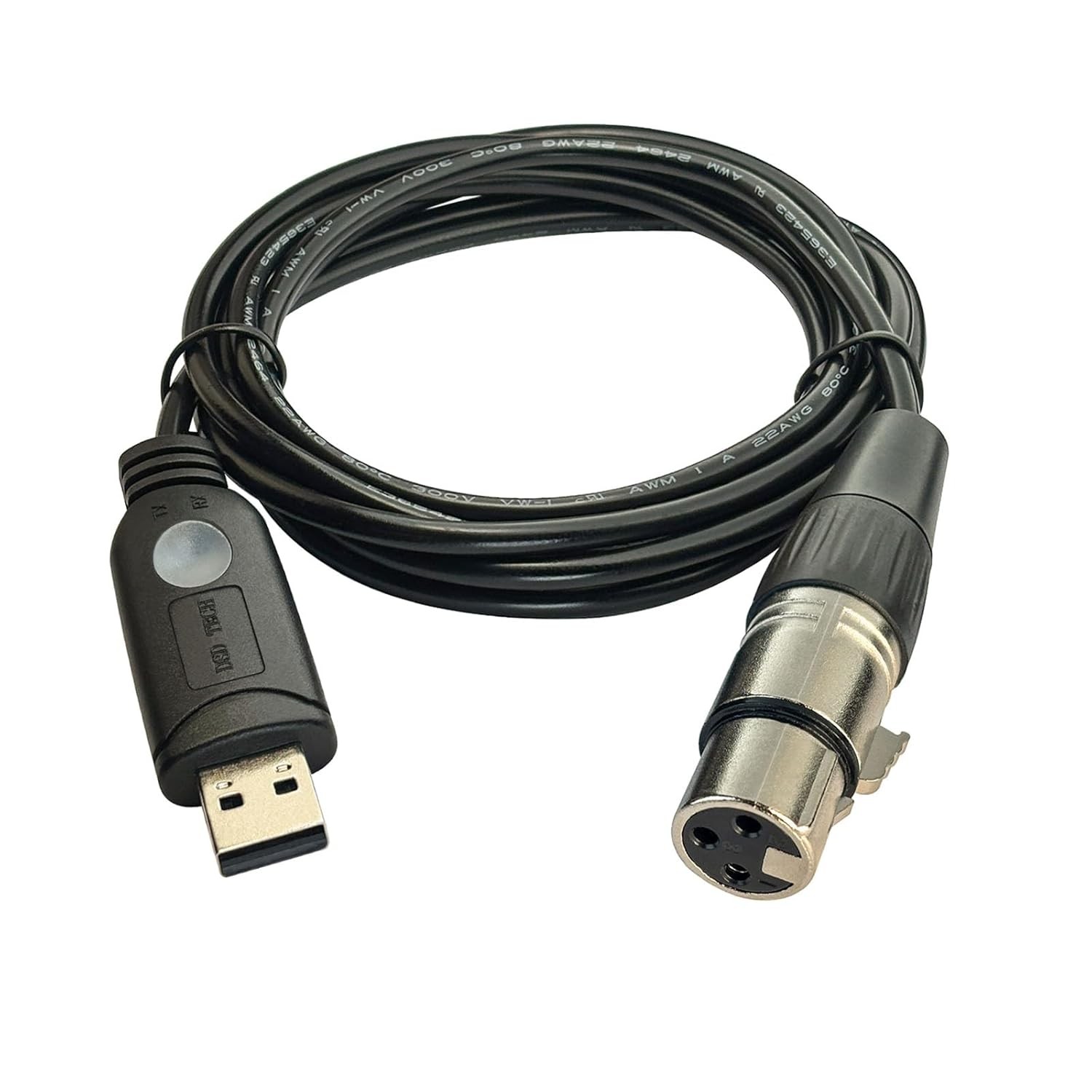DSD TECH USB to DMX Cable 5.9FT Adapter for Stage Lighting Control FTDI Chip